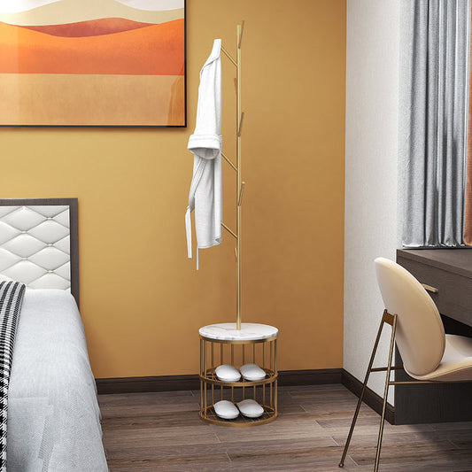 Gorgeous Free Standing Coat Rack Coat Hooks Metal Coat Rack with Storage Clearhalo 'Entry & Mudroom Furniture' 'furn' 'furn_hall_tree_coat_racks' 'Furniture' 'Hall Trees & Coat Racks' 'hall_tree_coat_racks' 5522466