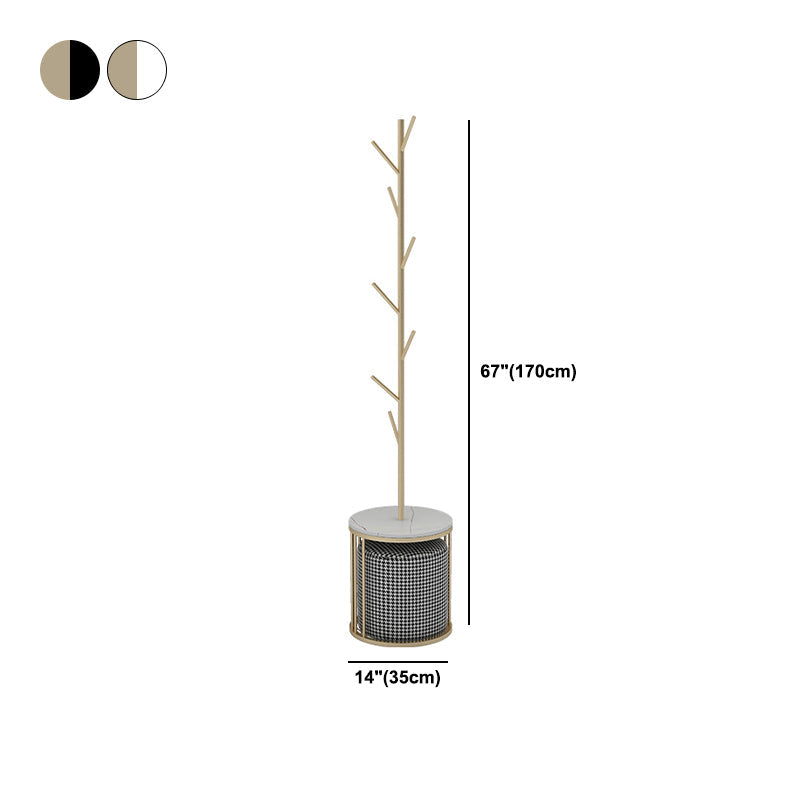 Gorgeous Free Standing Coat Rack Coat Hooks Metal Coat Rack with Storage Clearhalo 'Entry & Mudroom Furniture' 'furn' 'furn_hall_tree_coat_racks' 'Furniture' 'Hall Trees & Coat Racks' 'hall_tree_coat_racks' 5522484