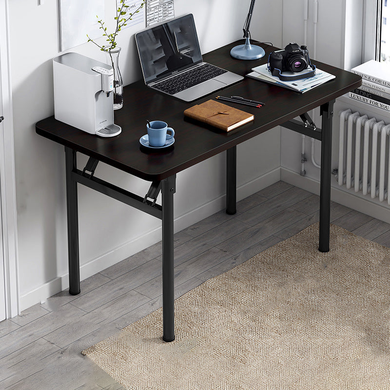 長方形の木材ライティングデスクインダストリアルスタイルの折りたたみオフィスデスク