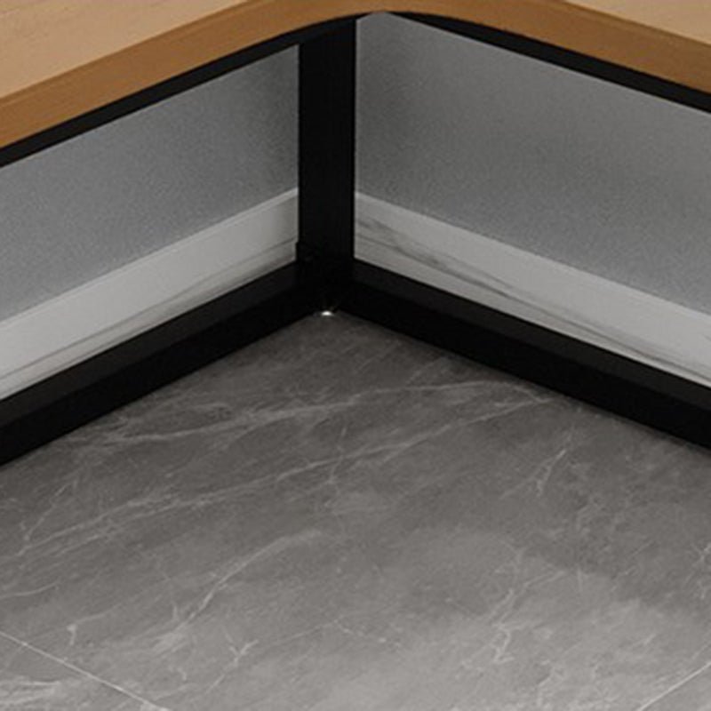 L-Shape Office Table Industrial Writing Desk with H-Shape Base Clearhalo 'furn' 'furn_office_desk' 'Furniture' 'Office Desks' 'Office Furniture' 'office_desk' 5523174