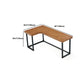 L-Shape Office Table Industrial Writing Desk with H-Shape Base Clearhalo 'furn' 'furn_office_desk' 'Furniture' 'Office Desks' 'Office Furniture' 'office_desk' 5523181