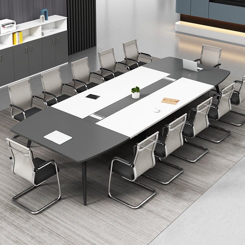 Escritorio de escritura de madera de estilo industrial escritorio de gestión de cables de la oficina para la oficina