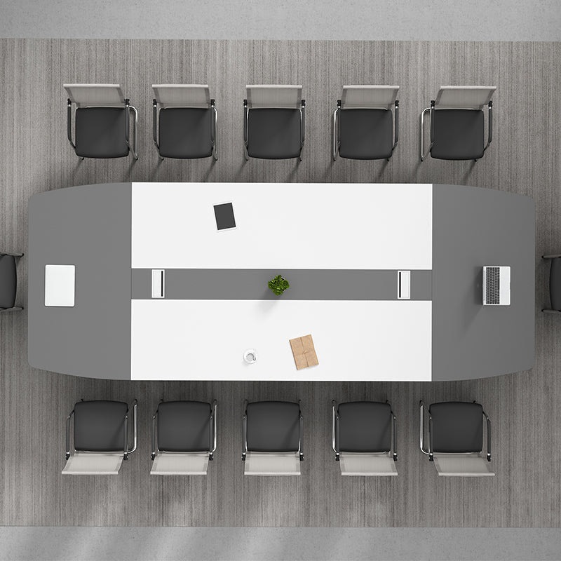 Escritorio de escritura de madera de estilo industrial escritorio de gestión de cables de la oficina para la oficina