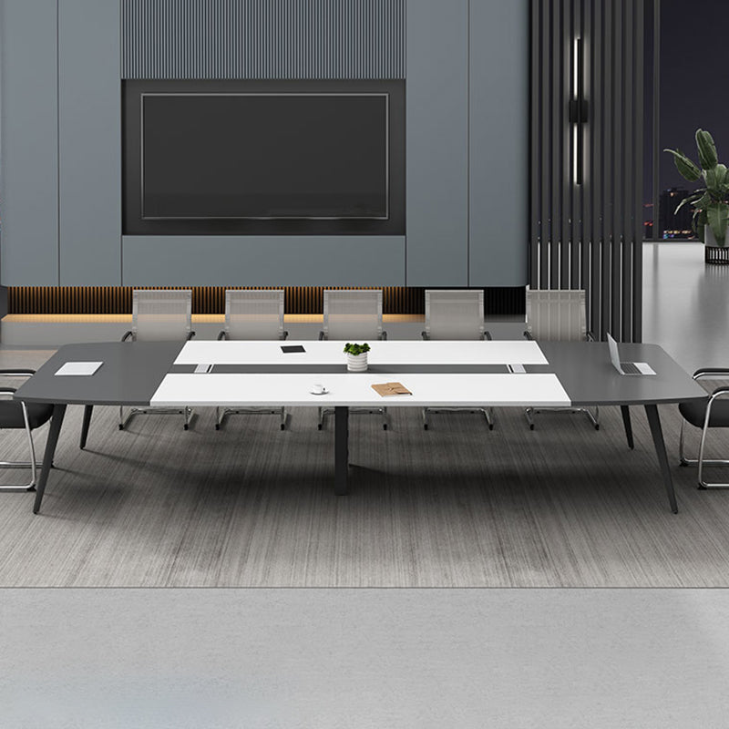 Escritorio de escritura de madera de estilo industrial escritorio de gestión de cables de la oficina para la oficina