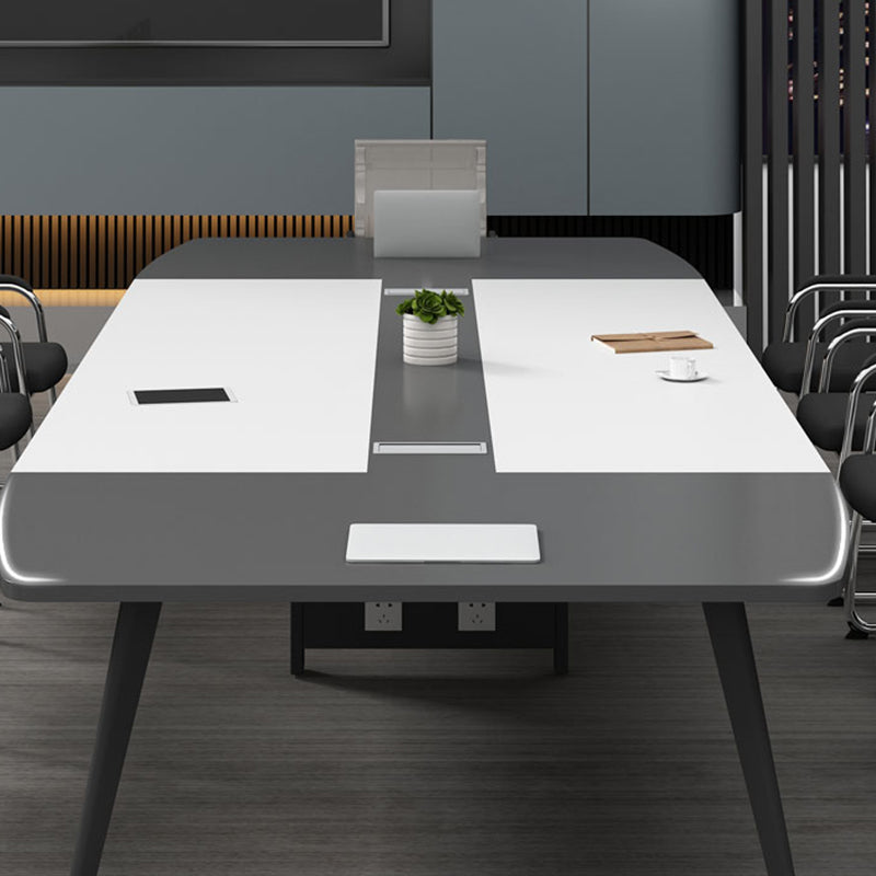 Escritorio de escritura de madera de estilo industrial escritorio de gestión de cables de la oficina para la oficina