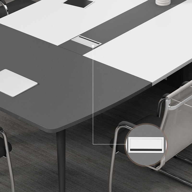 Escritorio de escritura de madera de estilo industrial escritorio de gestión de cables de la oficina para la oficina