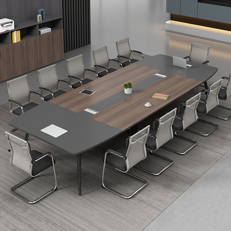 Escritorio de escritura de madera de estilo industrial escritorio de gestión de cables de la oficina para la oficina