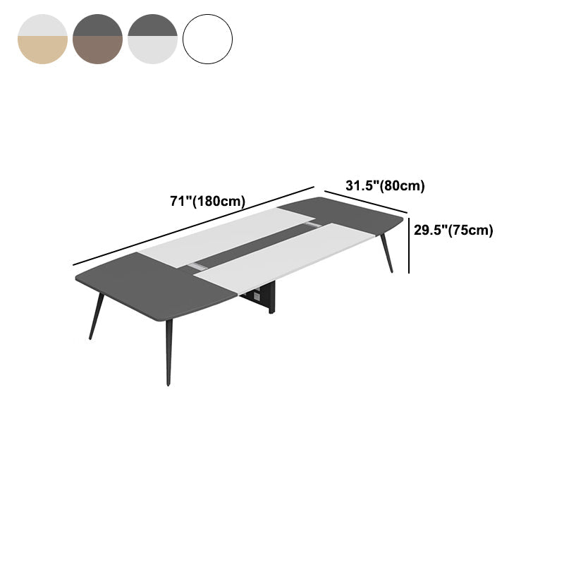Escritorio de escritura de madera de estilo industrial escritorio de gestión de cables de la oficina para la oficina
