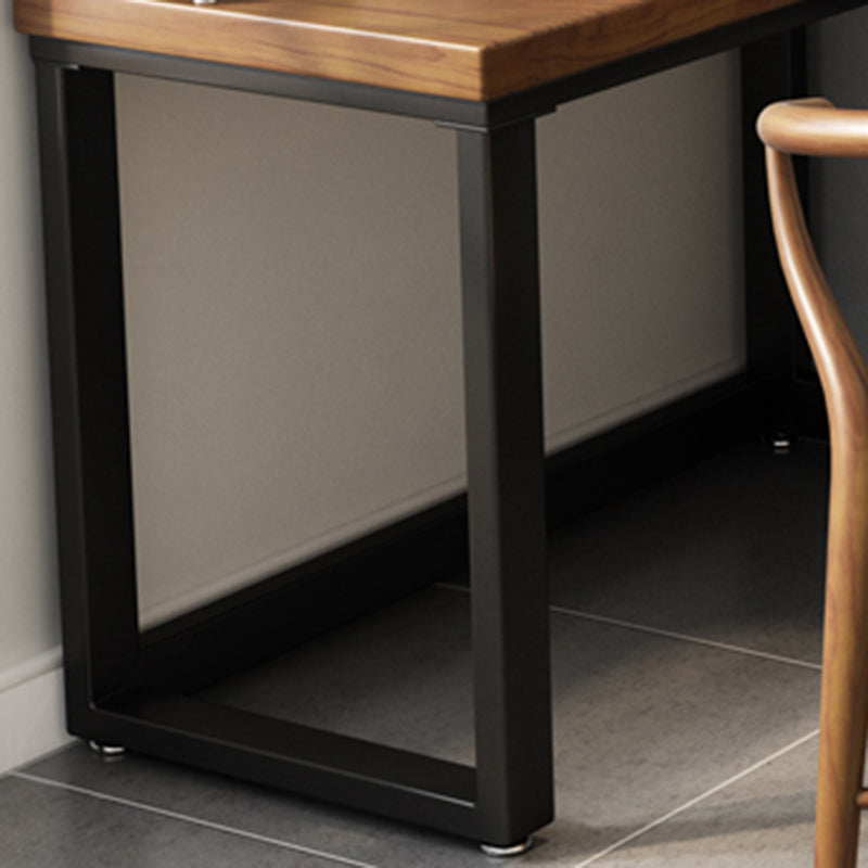 Mesa de trabajo de madera sólida de pino mesa de oficina de estilo L de estilo industrial