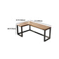 Mesa de trabajo de madera sólida de pino mesa de oficina de estilo L de estilo industrial