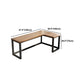 Mesa de trabajo de madera sólida de pino mesa de oficina de estilo L de estilo industrial