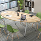 Stile moderno Home Desk ovale Office scrivania scrivania artificiale scrivania in legno artificiale