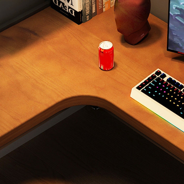 Rectangular Corner Writing Desk Solid Wood Office Desk with Iron Legs for Bedroom Clearhalo 'furn' 'furn_office_desk' 'Furniture' 'Office Desks' 'Office Furniture' 'office_desk' 5523320