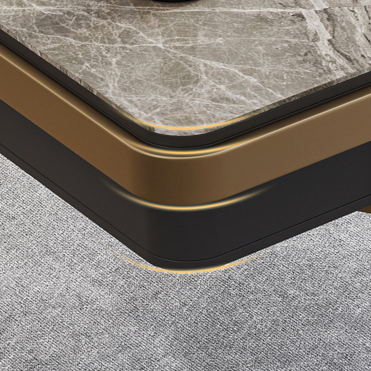 Contemporary Curved Office Desk Stone Sled Writing Desk with 2 Drawers Clearhalo 'furn' 'furn_office_desk' 'Furniture' 'Office Desks' 'Office Furniture' 'office_desk' 5523377