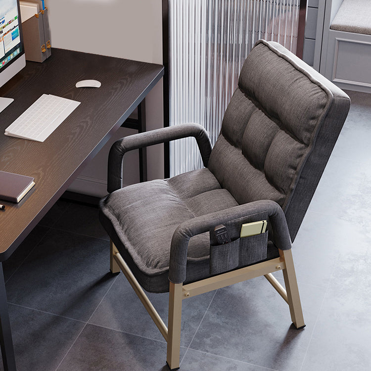 Modern Adjustable Back Height Task Chair Home Office Computer Chair Grey Without Footrest Clearhalo 'furn' 'furn_office_chair' 'Furniture' 'Office Chairs' 'Office Furniture' 'office_chair' 5523460