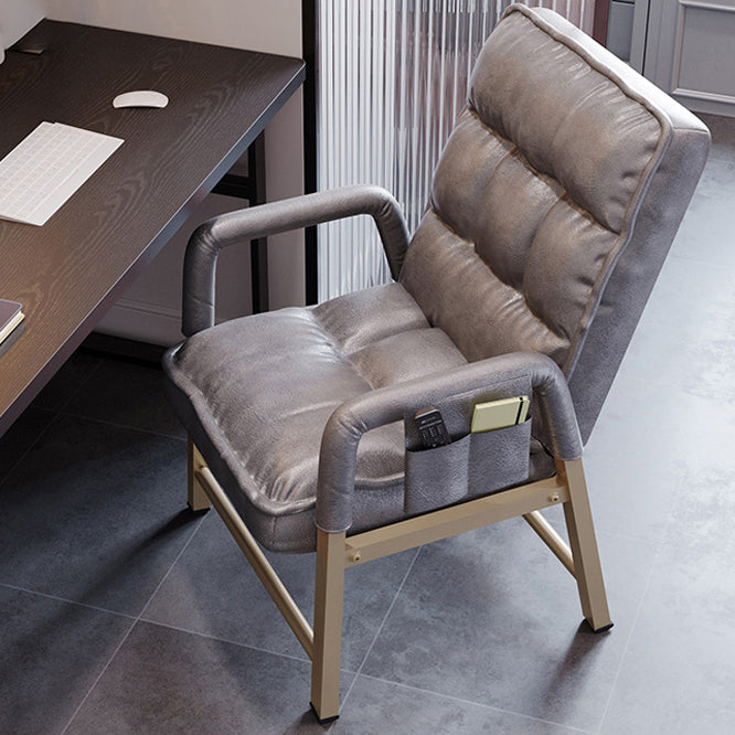 Modern Adjustable Back Height Task Chair Home Office Computer Chair Light Gray Without Footrest Clearhalo 'furn' 'furn_office_chair' 'Furniture' 'Office Chairs' 'Office Furniture' 'office_chair' 5523463
