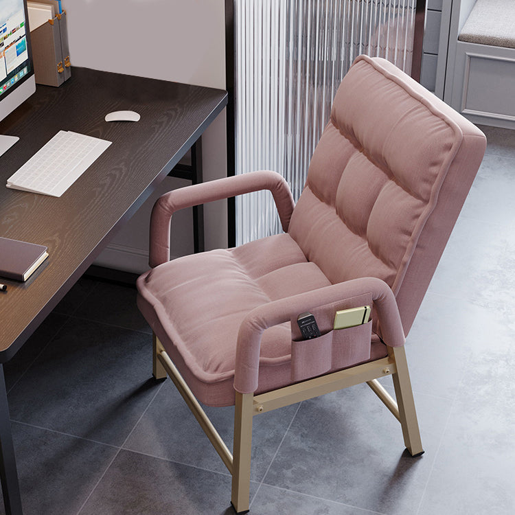 Modern Adjustable Back Height Task Chair Home Office Computer Chair Pink Without Footrest Clearhalo 'furn' 'furn_office_chair' 'Furniture' 'Office Chairs' 'Office Furniture' 'office_chair' 5523467