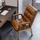 Modern Adjustable Back Height Task Chair Home Office Computer Chair Brown Without Footrest Clearhalo 'furn' 'furn_office_chair' 'Furniture' 'Office Chairs' 'Office Furniture' 'office_chair' 5523469
