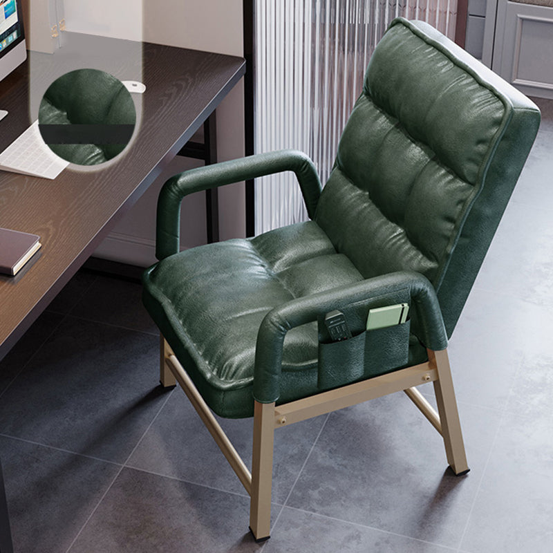 Modern Computer Chair Adjustable Back Height Office Chair with Upholstered Green Without Footrest Clearhalo 'furn' 'furn_office_chair' 'Furniture' 'Office Chairs' 'Office Furniture' 'office_chair' 5523526