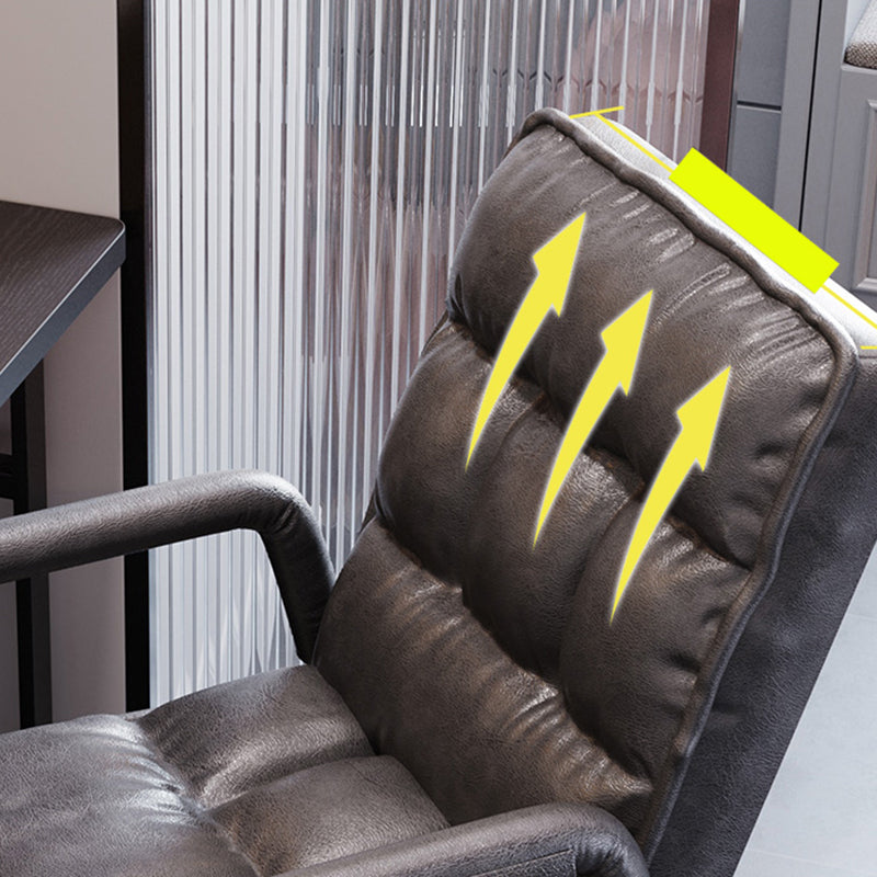 Modern Computer Chair Adjustable Back Height Office Chair with Upholstered Clearhalo 'furn' 'furn_office_chair' 'Furniture' 'Office Chairs' 'Office Furniture' 'office_chair' 5523533