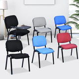 Frame nero sedia da compito moderno con sedia da ufficio in microfibra a 4 gambe con base in metallo