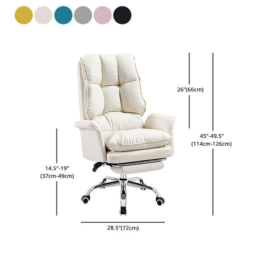 Modern Computer Ergonomic Upholstered Chair Height-adjustable Office Chair for Office Clearhalo 'furn' 'furn_office_chair' 'Furniture' 'Office Chairs' 'Office Furniture' 'office_chair' 5523578