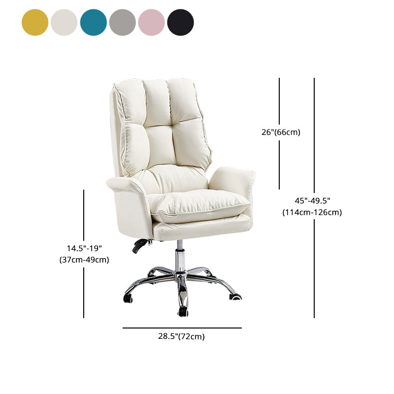 Modern Computer Ergonomic Upholstered Chair Height-adjustable Office Chair for Office Clearhalo 'furn' 'furn_office_chair' 'Furniture' 'Office Chairs' 'Office Furniture' 'office_chair' 5523579