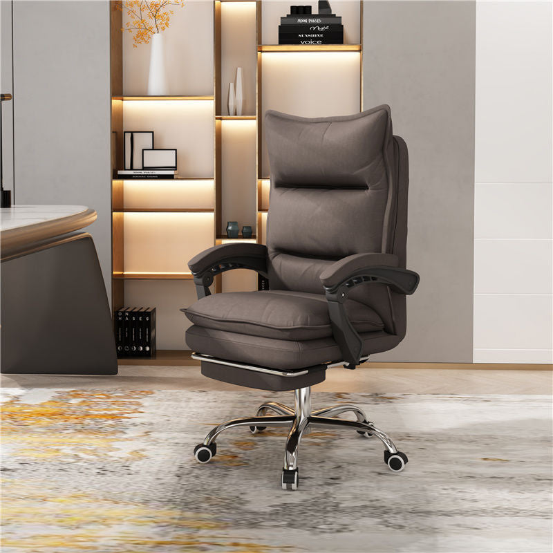 Contemporary Managers Chair High Back Executive Ergonomic Chair Coffee With Footrest Clearhalo 'furn' 'furn_office_chair' 'Furniture' 'Office Chairs' 'Office Furniture' 'office_chair' 5523664