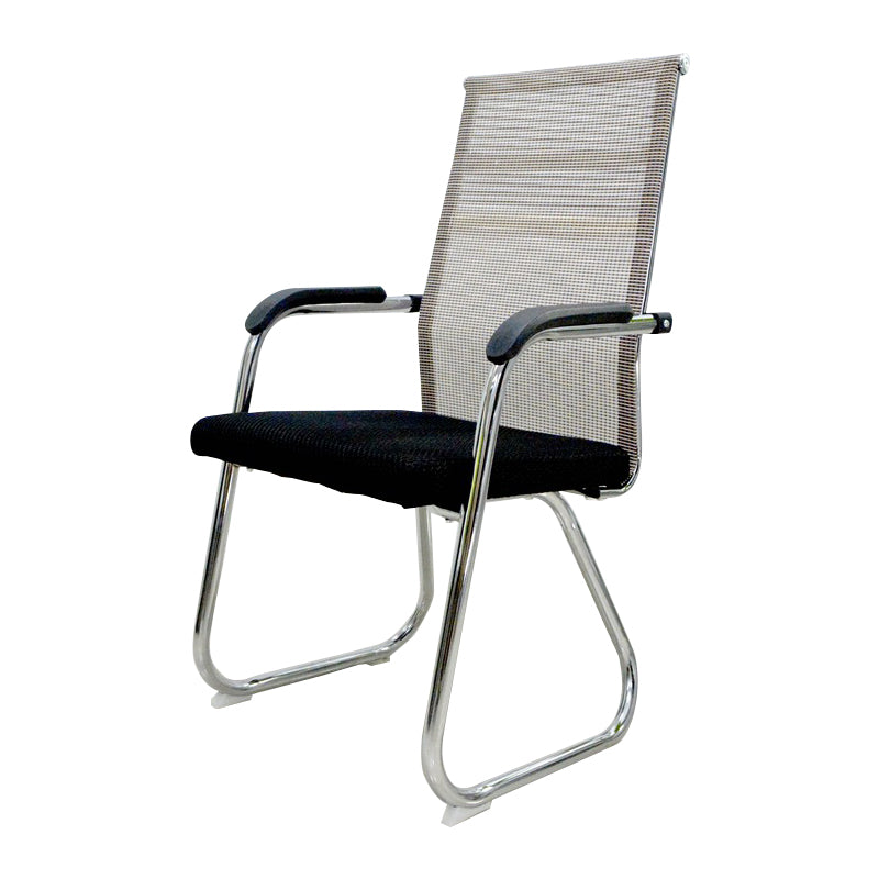 Moderne Black Metal Desk -stoel met midrug en hight Back Home Bureau stoel