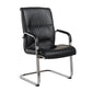 Modern Computer Faux Leather Chair Ergonomic Office Chair with Upholstered Black C-Shape Clearhalo 'furn' 'furn_office_chair' 'Furniture' 'Office Chairs' 'Office Furniture' 'office_chair' 5523792
