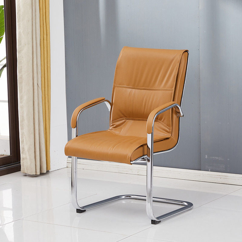 Modern Computer Faux Leather Chair Ergonomic Office Chair with Upholstered Clearhalo 'furn' 'furn_office_chair' 'Furniture' 'Office Chairs' 'Office Furniture' 'office_chair' 5523793