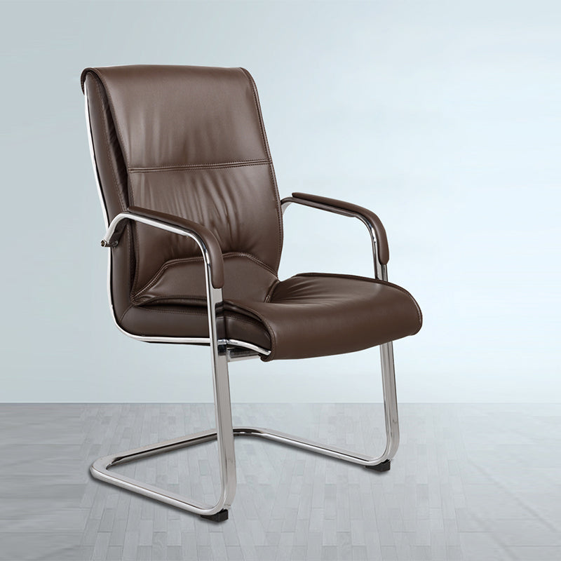 Modern Computer Faux Leather Chair Ergonomic Office Chair with Upholstered Clearhalo 'furn' 'furn_office_chair' 'Furniture' 'Office Chairs' 'Office Furniture' 'office_chair' 5523797