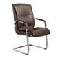 Modern Computer Faux Leather Chair Ergonomic Office Chair with Upholstered Brown C-Shape Clearhalo 'furn' 'furn_office_chair' 'Furniture' 'Office Chairs' 'Office Furniture' 'office_chair' 5523799