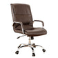 Modern Computer Faux Leather Chair Ergonomic Office Chair with Upholstered Brown Star Base Clearhalo 'furn' 'furn_office_chair' 'Furniture' 'Office Chairs' 'Office Furniture' 'office_chair' 5523807