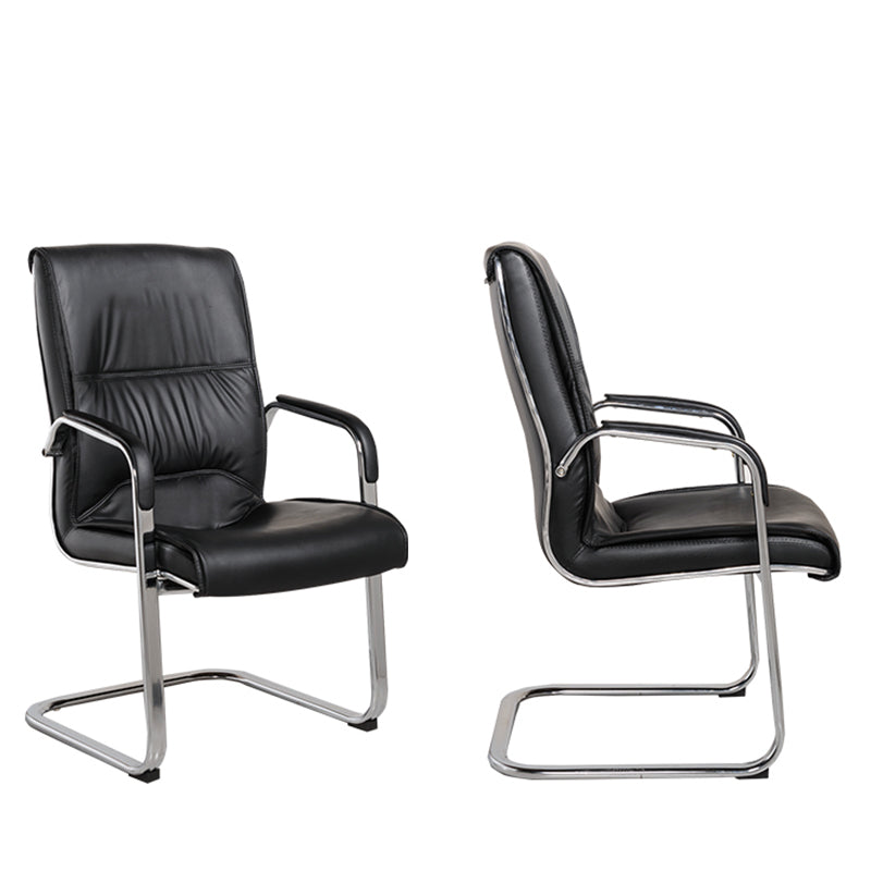 Modern Computer Faux Leather Chair Ergonomic Office Chair with Upholstered Clearhalo 'furn' 'furn_office_chair' 'Furniture' 'Office Chairs' 'Office Furniture' 'office_chair' 5523811