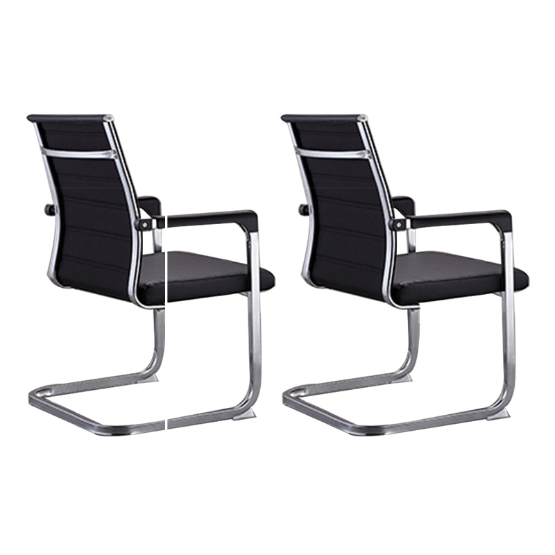 Silla de tareas de estilo moderno sin ruedas silla de oficina con brazos fijos