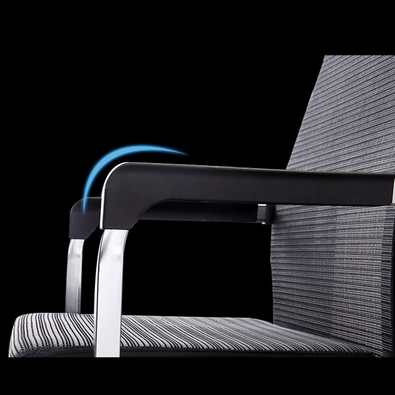 Silla de tareas de estilo moderno sin ruedas silla de oficina con brazos fijos