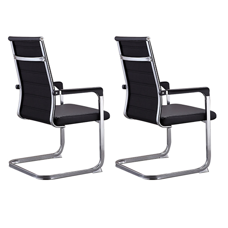 Modern Style Task Chair No Wheels Office Chair with Fixed Arms