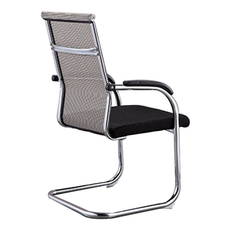 Modern Style Task Chair No Wheels Office Chair with Fixed Arms