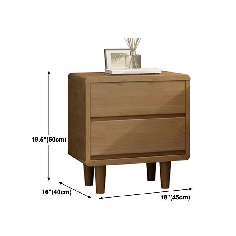 Bois de nuit de lit de nuit moderne en bois massif des jambes de rangement inclus la table de nuit