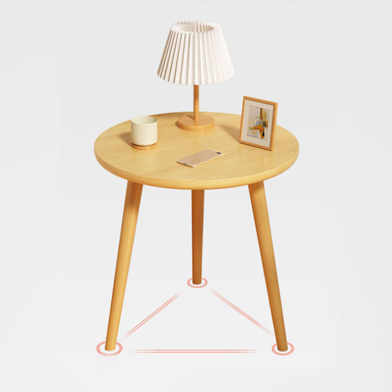 Ronde moderne nachtkastimitatie hout open opslag nachttafel met benen