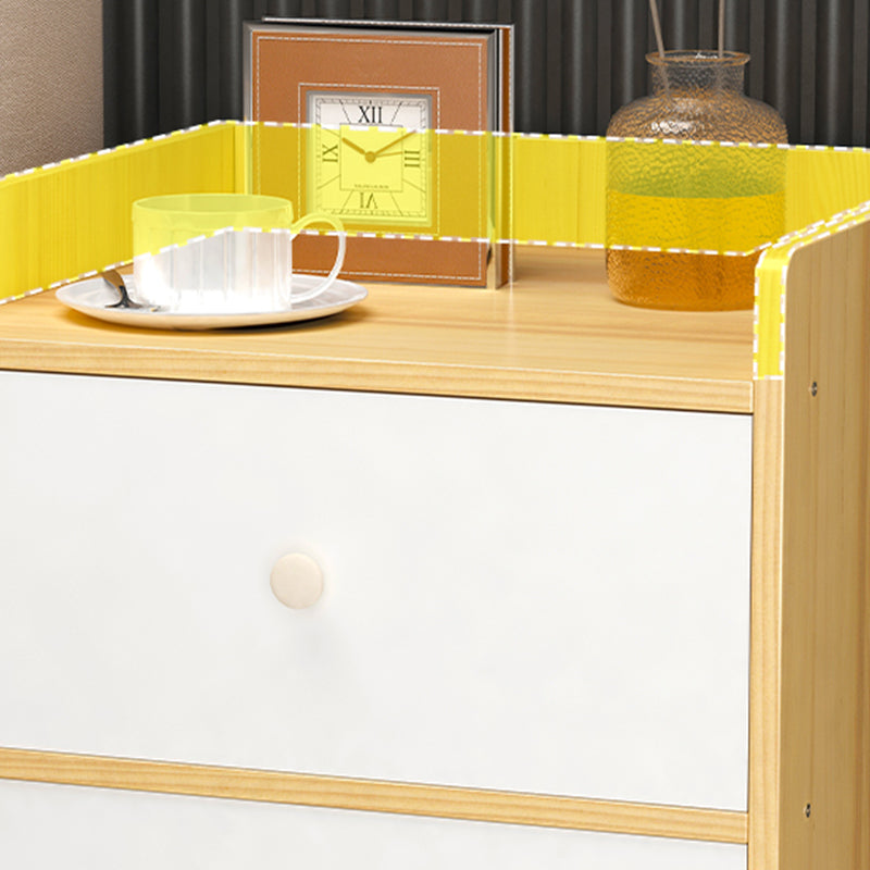 Tavolo da letto moderno da 16 "H IMITAZIONE DEL CASSAGGIO IN LEGNO TABELLA NOTTE