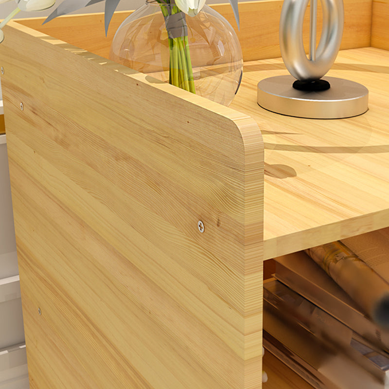 Tavolo da letto moderno da 16 "H IMITAZIONE DEL CASSAGGIO IN LEGNO TABELLA NOTTE