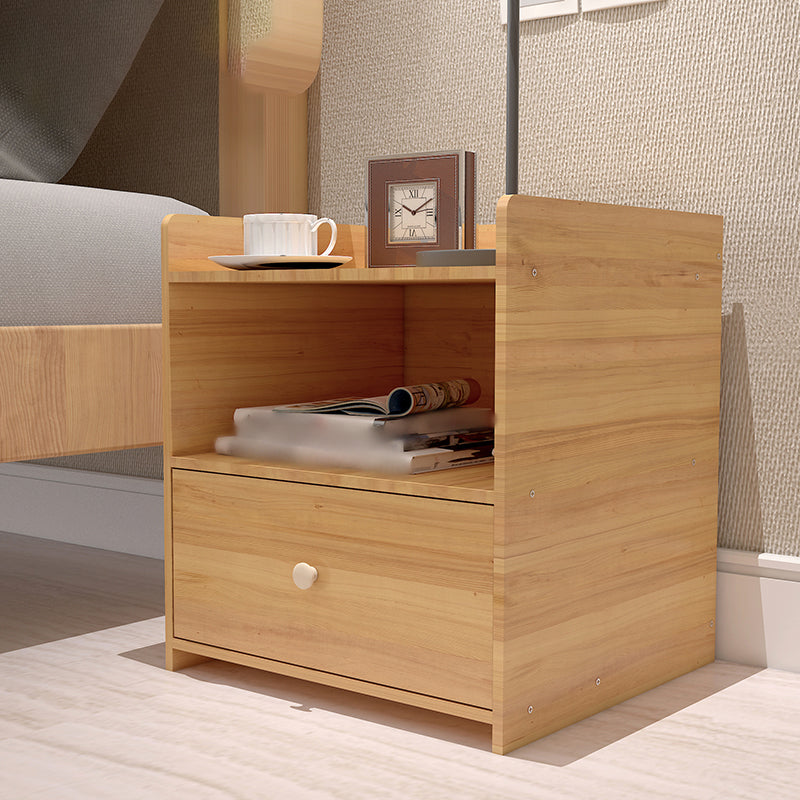 Tavolo da letto moderno da 16 "H IMITAZIONE DEL CASSAGGIO IN LEGNO TABELLA NOTTE