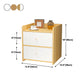 Modern 16" H Bed Table Imitation Wood Drawer Storage Night Table