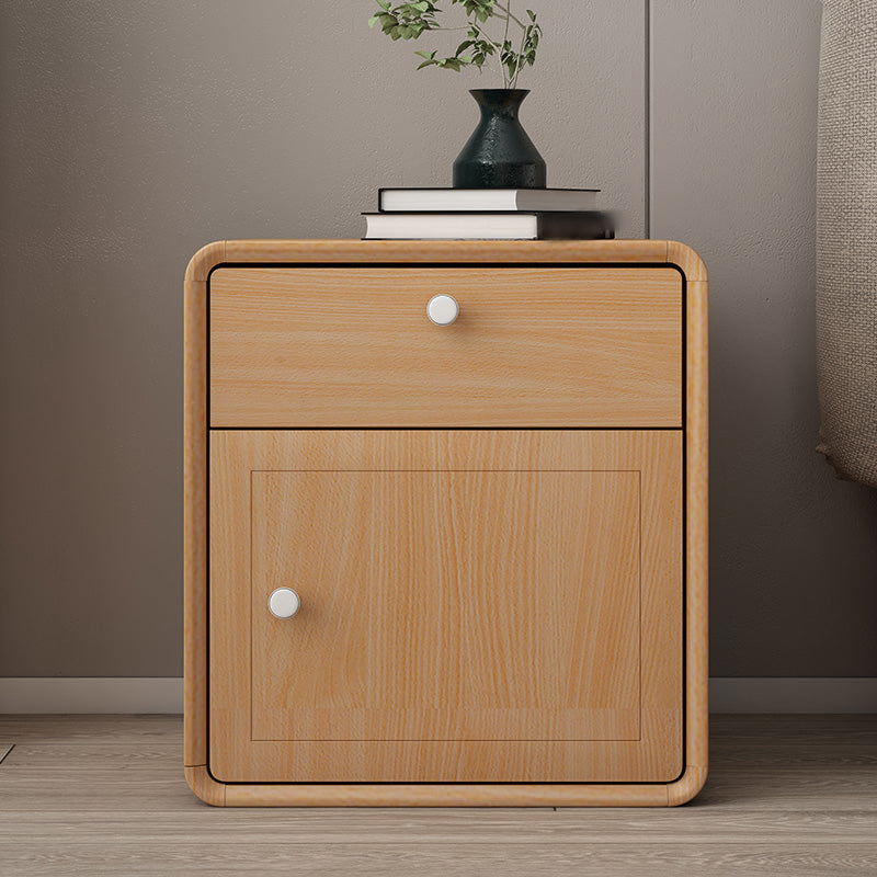 Modern massief houten bed nachtkastje