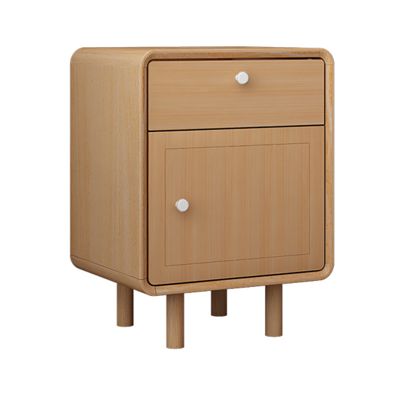 Nightand de lit en bois massif moderne 1 dessin du côté gauche du côté gauche table de nuit en bois avec porte