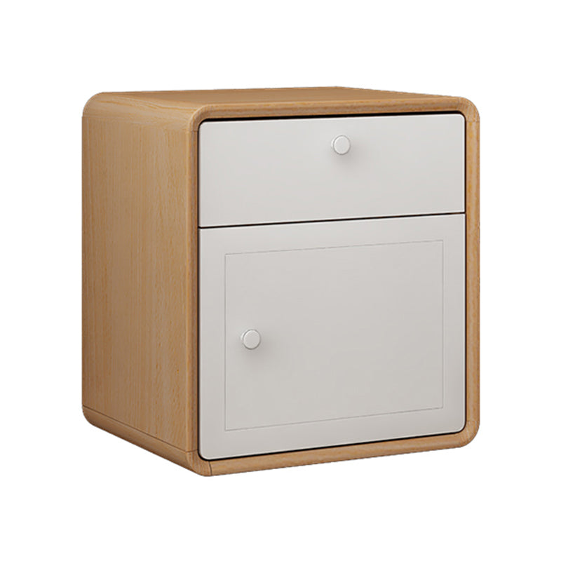 Modern massief houten bed nachtkastje