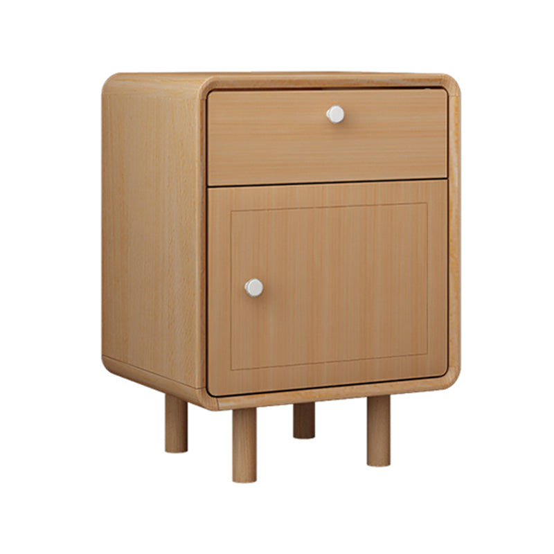 Nightand de lit en bois massif moderne 1 dessin du côté gauche du côté gauche table de nuit en bois avec porte