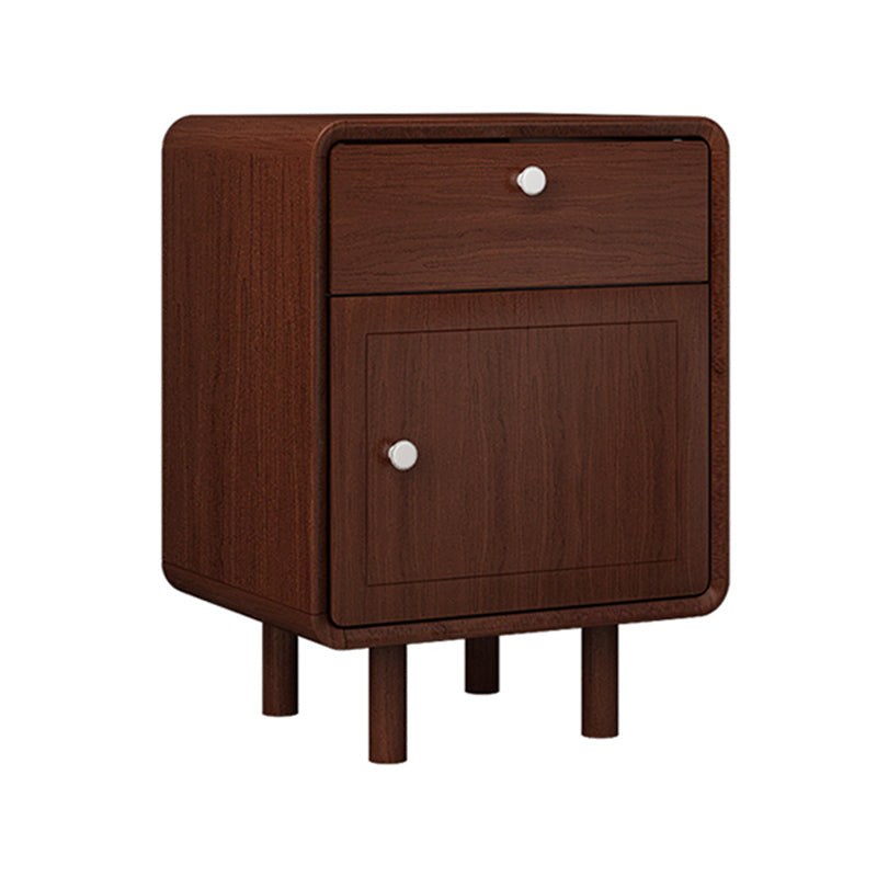 Nightand de lit en bois massif moderne 1 dessin du côté gauche du côté gauche table de nuit en bois avec porte